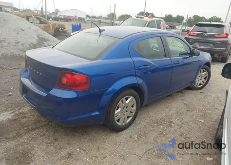 2013 Dodge Avenger Se from USA, damaged, VIN 1C3CDZAB4DN720727
